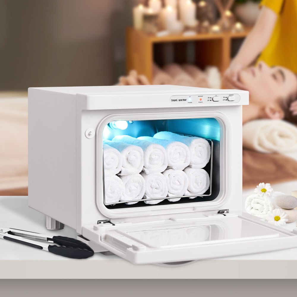 VEVOR Hot Towel Warmer, 8L Spa Hot Towel Warmer Cabinet, 2-in-1 Towel Warmer with Stainless Steel Rack, Holds up to 16 Towels, Quick All-round Heating for Facials, SPA, Massage, Salon, Bathroom,Beauty 