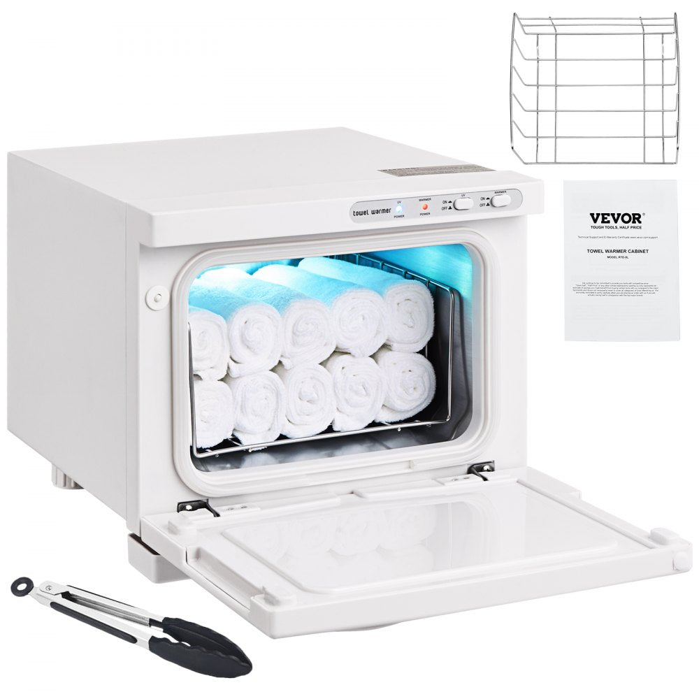 VEVOR Hot Towel Warmer, 8L Spa Hot Towel Warmer Cabinet, 2-in-1 Towel Warmer with Stainless Steel Rack, Holds up to 16 Towels, Quick All-round Heating for Facials, SPA, Massage, Salon, Bathroom,Beauty 