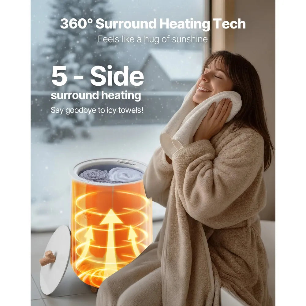 20L Towel Warmer Bucket with Adjustable Heat, Timer & Auto Shut-Off for Towels, Robes & Blankets