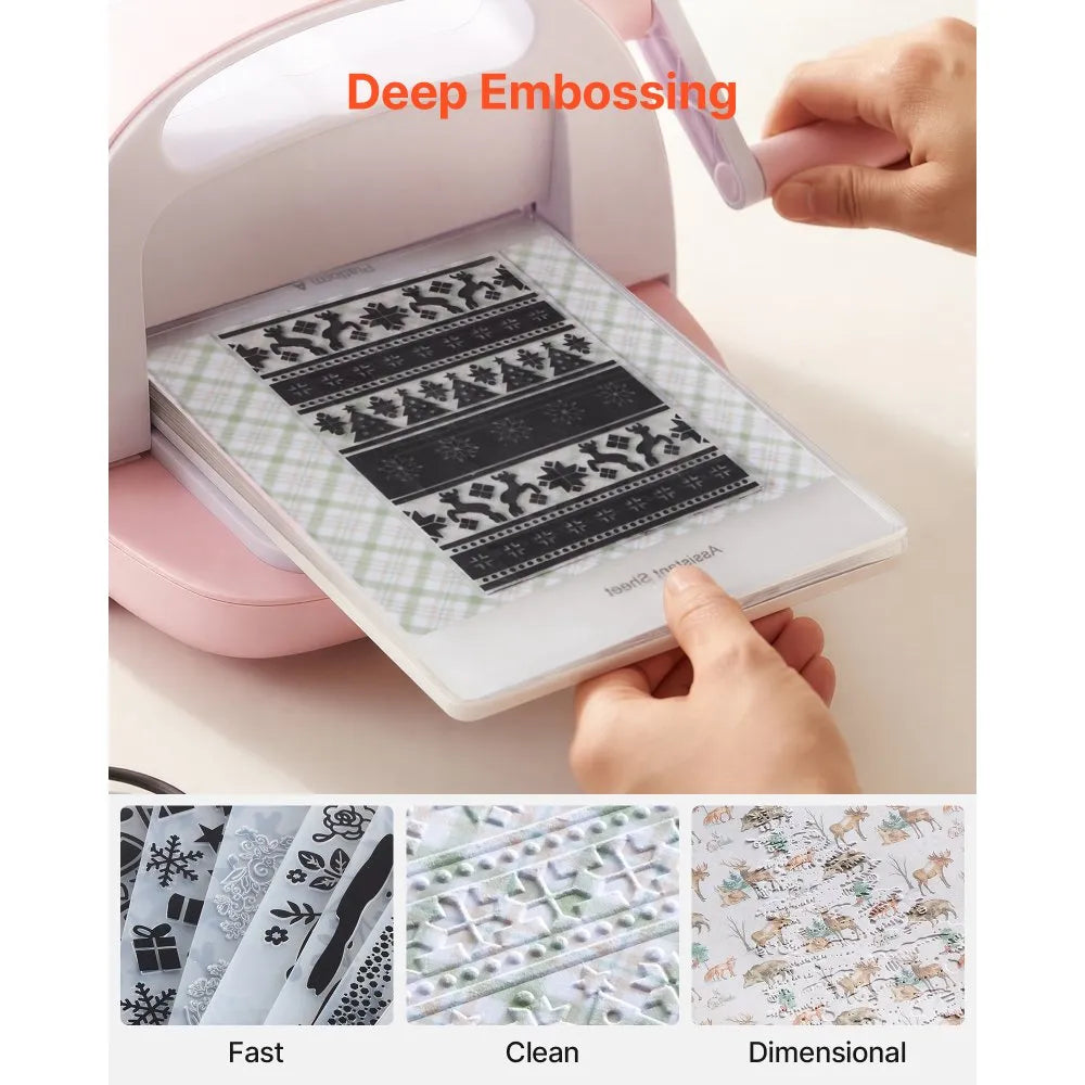 Embossing Folders Set, 15 Pieces 4.13" x 5.83" PP Plastic Embossing Plates for Die Cutting, Card Making, Scrapbooking & DIY Paper Crafts