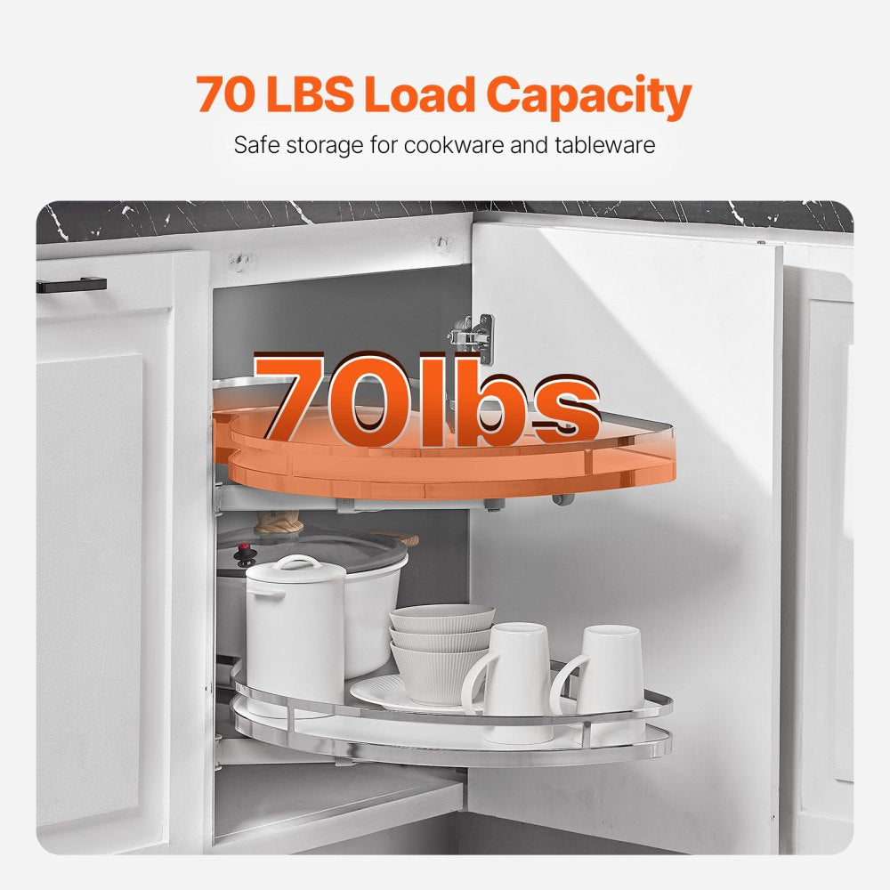 VEVOR 2 Tier Swing Left Blind Corner Cabinet Pull Out Soft Close Organizer 