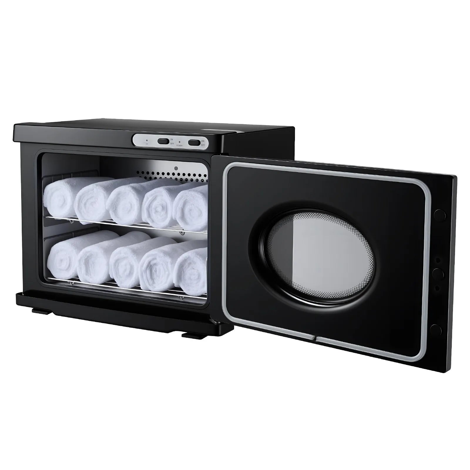 VEVOR Hot Towel Warmer, 5 gal Large Towel Warmer Cabinet with See Through Window, Clip & Stainless Steel Racks, Holds up 36 Towels, All-Round Heating Cabinet for Spa, Barber, Manicures, Massage, Salon 