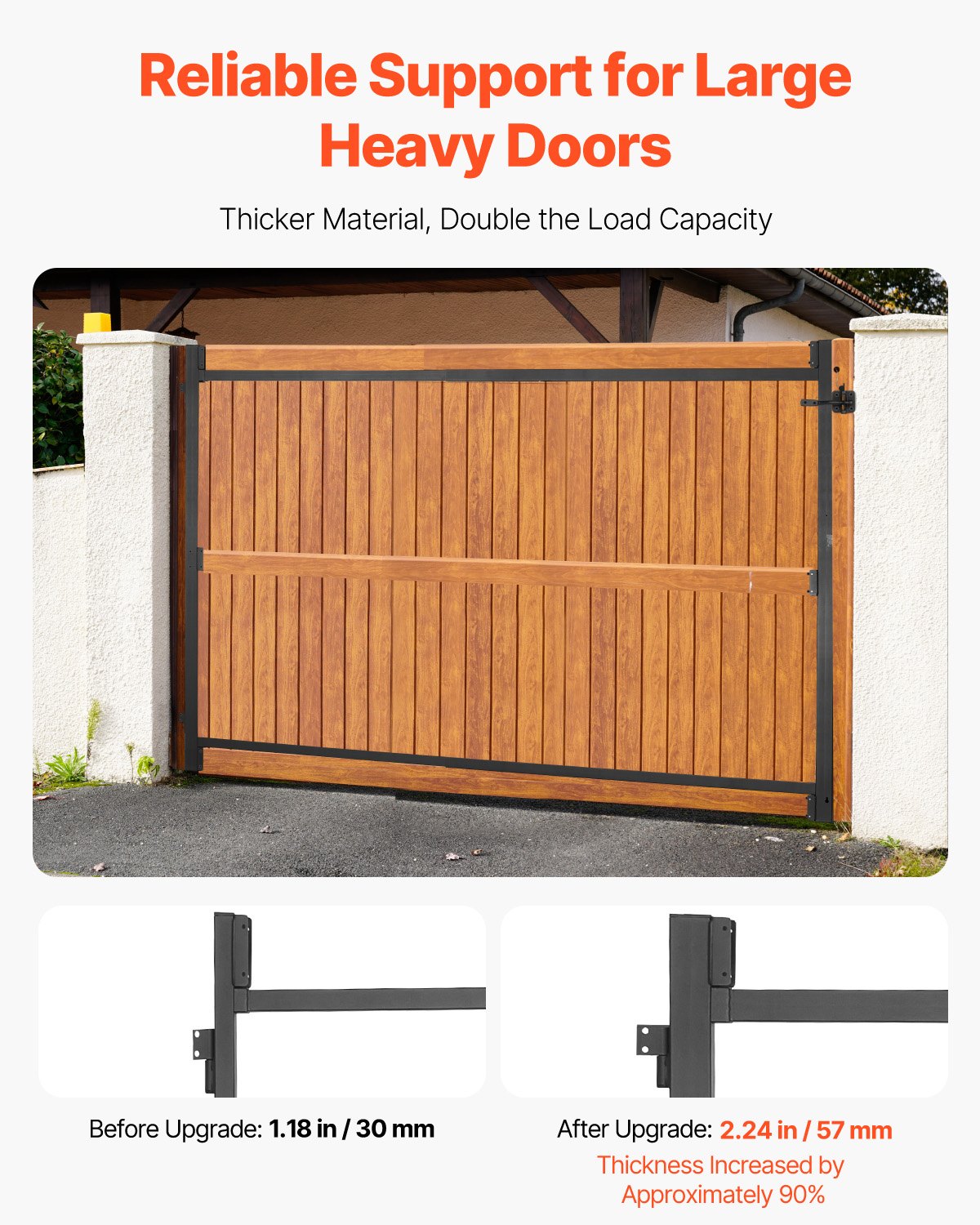 VEVOR Gate Building Kit Fits 36 to 60 in Wide Openings 6 to 7 ft High Fence 