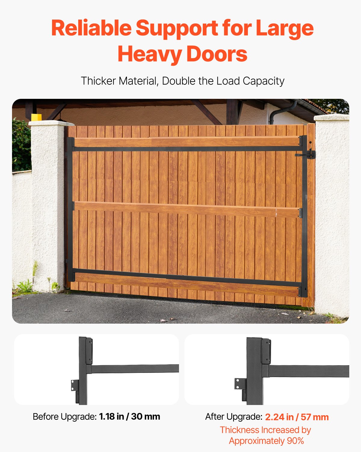 VEVOR Gate Building Kit Fits 40 to 72 in Wide Openings 4 to 5 ft High Fence 