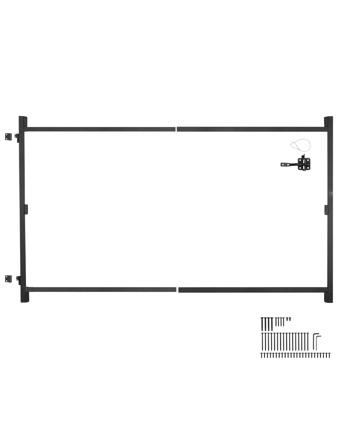 VEVOR Gate Building Kit Fits 60 to 96 in Wide Openings 6 to 7 ft High Fence 
