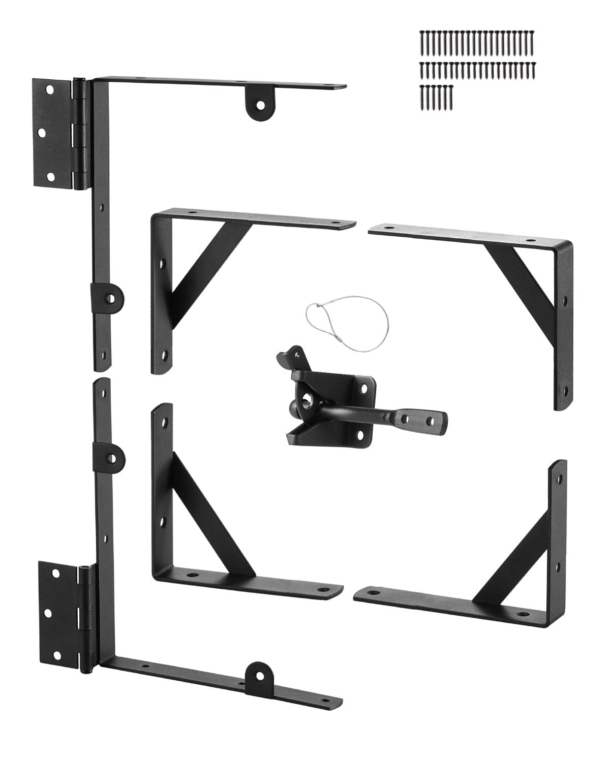 VEVOR Gate Corner Brace Bracket Anti Sag Gate Frame Hardware Kit Iron Black 