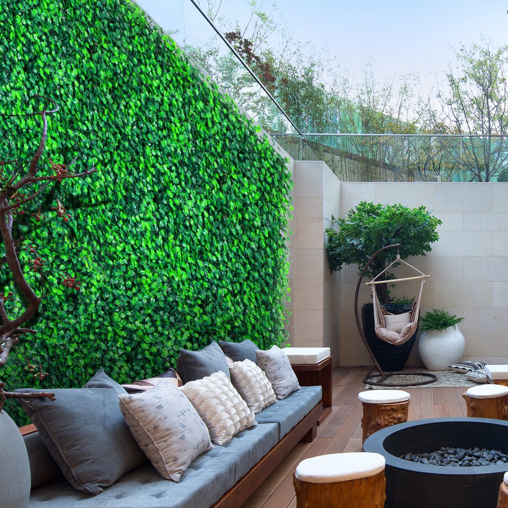 VEVOR Artificial Boxwood Panels, 14 PCS 20"x20" Boxwood Hedge Wall Panels, PE Artificial Grass Backdrop Wall 1.6", Privacy Hedge Screen for Decoration of Outdoor, Indoor, Garden, Fence, and Backyard 