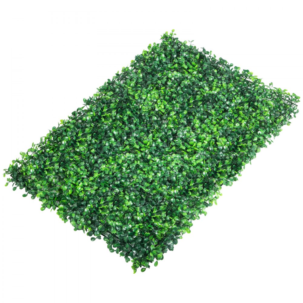VEVOR Artificial Boxwood Panel UV 24pcs Boxwood Hedge Wall Panels Artificial Grass Backdrop Wall 24" X 16" 4 cm Green Grass Wall, Fake Hedge for Decor Privacy Fence Indoor, Outdoor Garden Backyard 