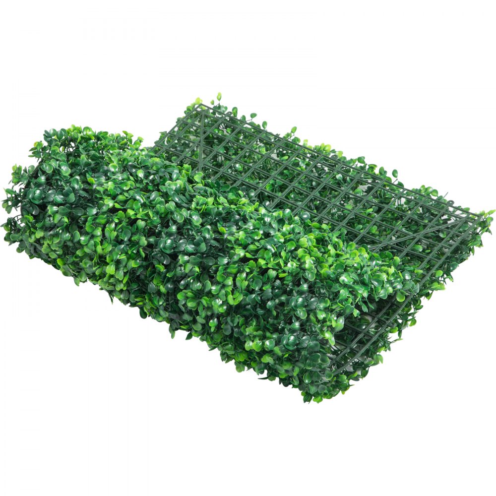 VEVOR Artificial Boxwood Panel UV 24pcs Boxwood Hedge Wall Panels Artificial Grass Backdrop Wall 24" X 16" 4 cm Green Grass Wall, Fake Hedge for Decor Privacy Fence Indoor, Outdoor Garden Backyard 