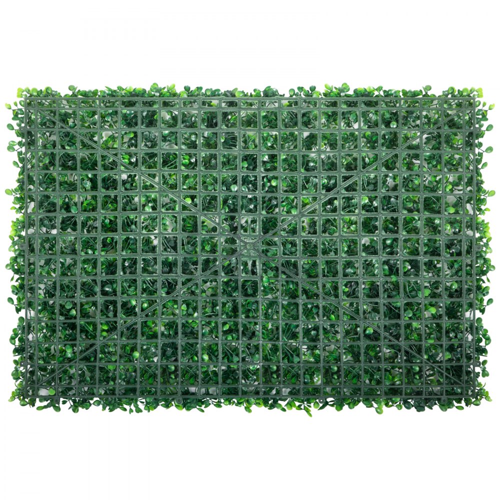 VEVOR Artificial Boxwood Panel UV 24pcs Boxwood Hedge Wall Panels Artificial Grass Backdrop Wall 24" X 16" 4 cm Green Grass Wall, Fake Hedge for Decor Privacy Fence Indoor, Outdoor Garden Backyard 