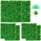VEVOR Artificial Boxwood Panel UV 6pcs Boxwood Hedge Wall Panels, Artificial Grass Backdrop Wall 20