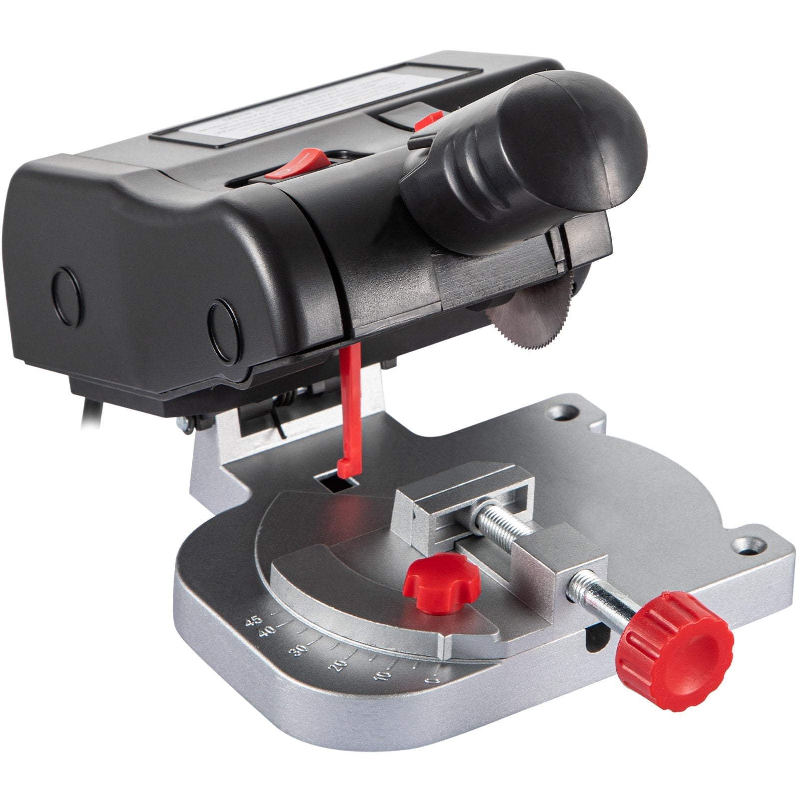 VEVOR Mini Miter Cut-off Chop Saw, Two 2-5/16\" Blade of Steel and Resin with 1/2\" Cutting Depth, 0~45° Benchtop Miter Saw for Copper, Aluminum, Wood, Zinc in Hobby Craft 