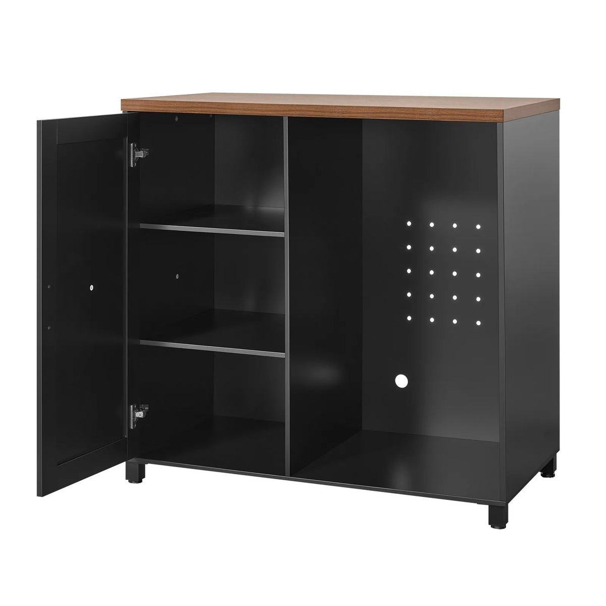 Coffee Bar Cabinet with Mini Fridge Space, Adjustable Shelves & Storage – 39.4-Inch Beverage Station