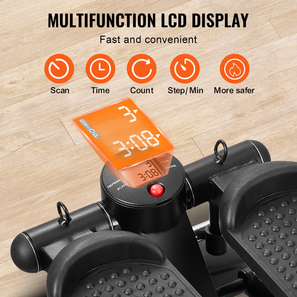 VEVOR Stair Stepper for Exercise at Home Mini Stepper with Resistance Band 