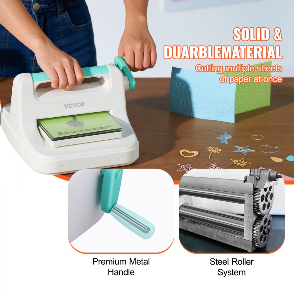VEVOR Manual Die Cutting Embossing Machine 6" Opening For Art Craft Scrapbooking 