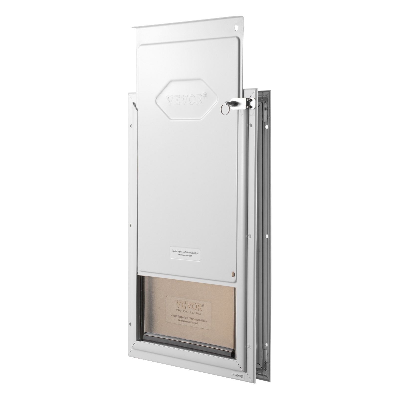 VEVOR Pet Door for Door with Lock and Magnetic Flap System Aluminum Frame Small 