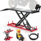 VEVOR Motorcycle Lift Table, 1500 lbs Capacity with Electric Hydraulic Pump & Adjustable Wheel Chock
