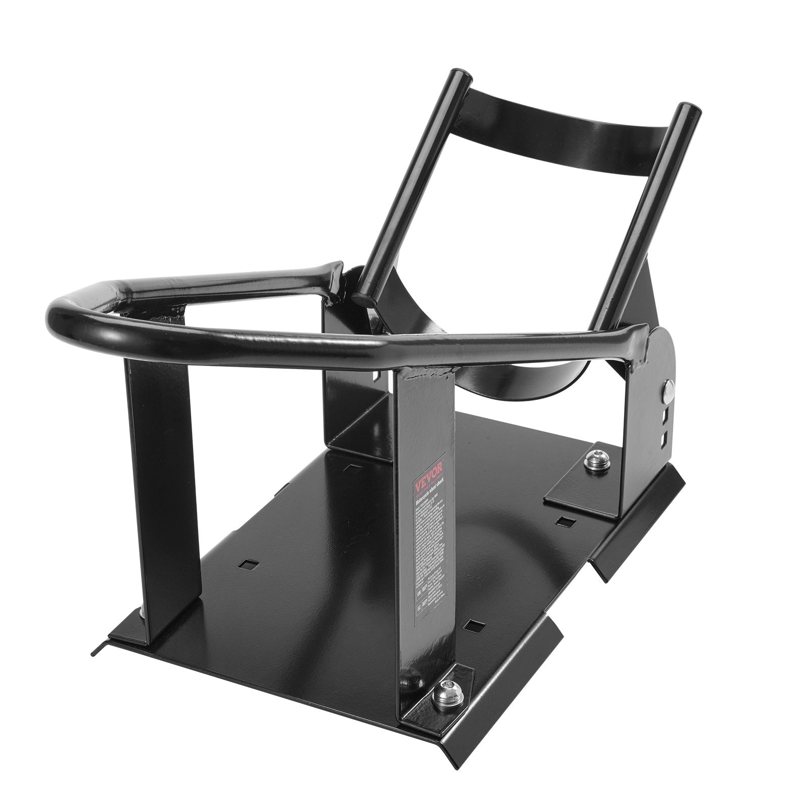 VEVOR Motorcycle Wheel Chock, 1800 lbs Capacity Wheel Cradle Holder, Heavy-duty Steel Motorcycle Front Wheel Stand with 3 Adjustable Holes, For 15"-21" Off-Road Motorcycles, Standard Motorcycles 