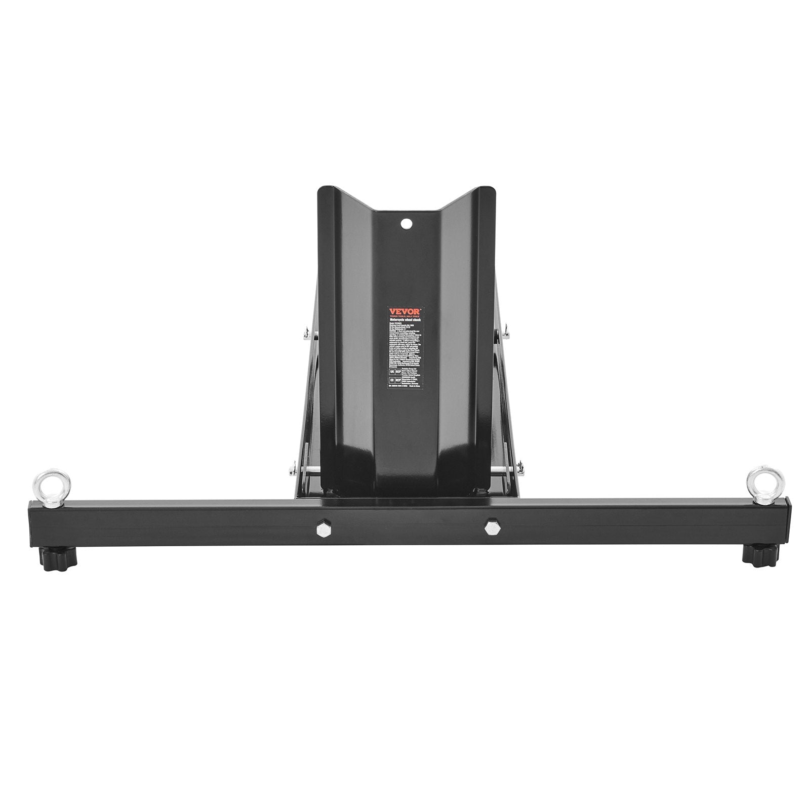VEVOR Motorcycle Wheel Chock Upright, 1800 lbs Capacity, Heavy-duty Steel Motorcycle Front Wheel Stand with 6 Adjustable Holes, For 15"-22" Off-Road Motorcycles, Standard Motorcycles 