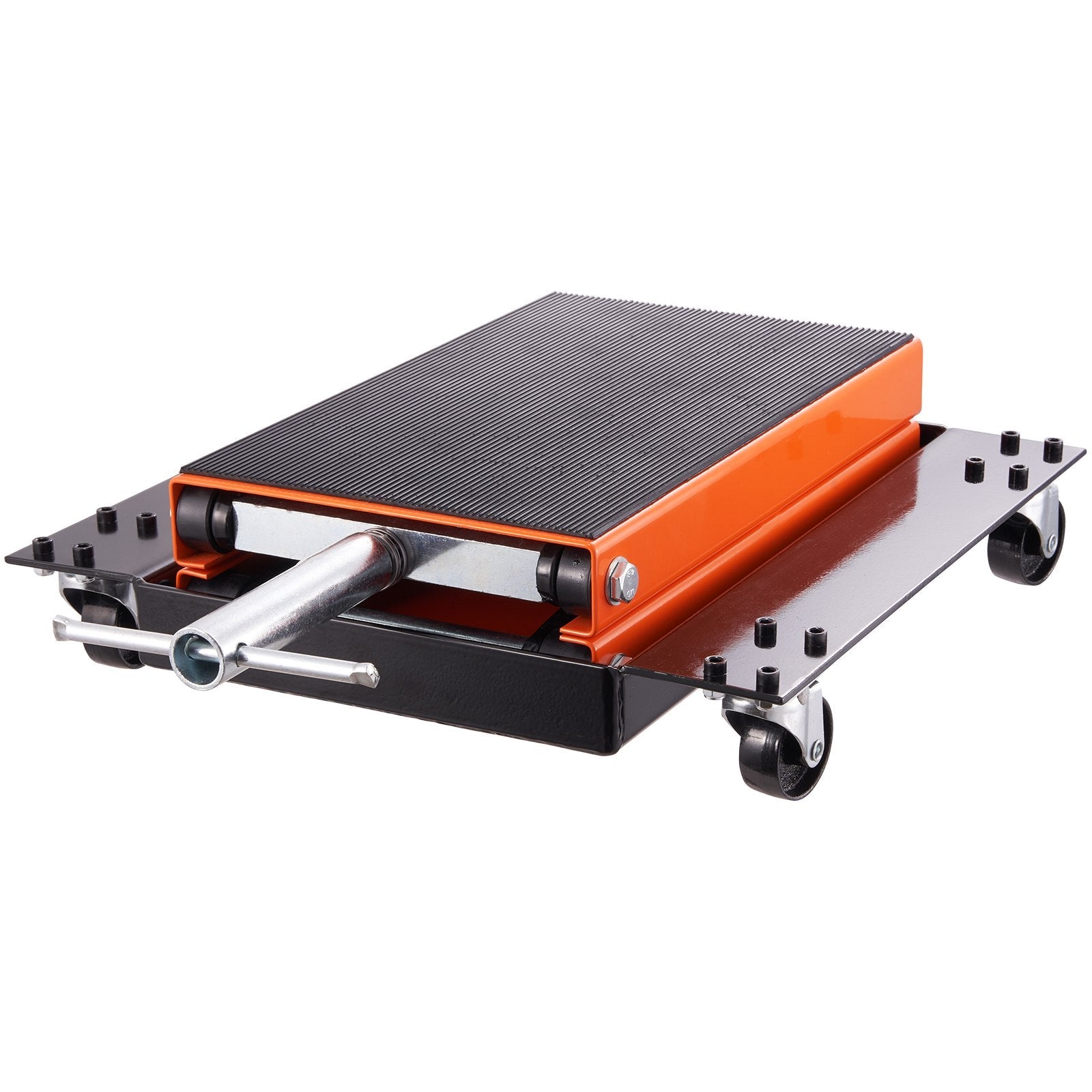 VEVOR Motorcycle Lift, 1100 LBS Motorcycle Lift ATV Scissor Lift Jack with Dolly & Hand Crank, Center Hoist Crank Stand with Wide Deck & Tool Tray for Street Bikes, Cruiser Bikes, Touring Motorcycles 