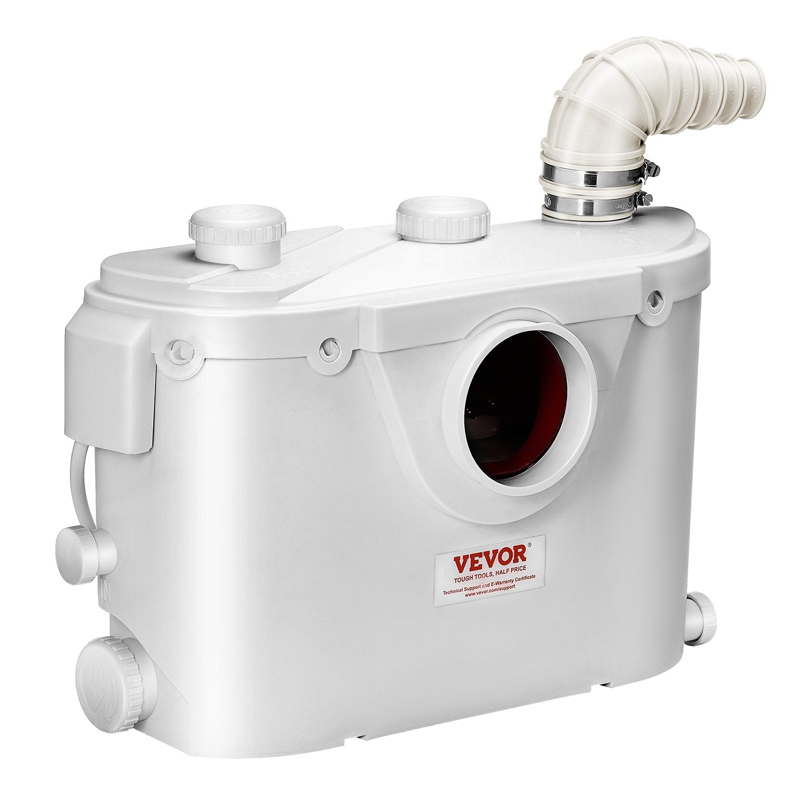 VEVOR Macerator Pump 500W 29 GPM Flow 26 ft Head Lift for Toilet Basement Sink 