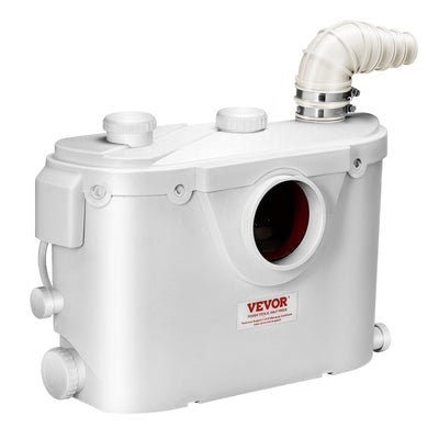 VEVOR Macerator Pump 500W 29 GPM Flow 26 ft Head Lift for Toilet Basement Sink 