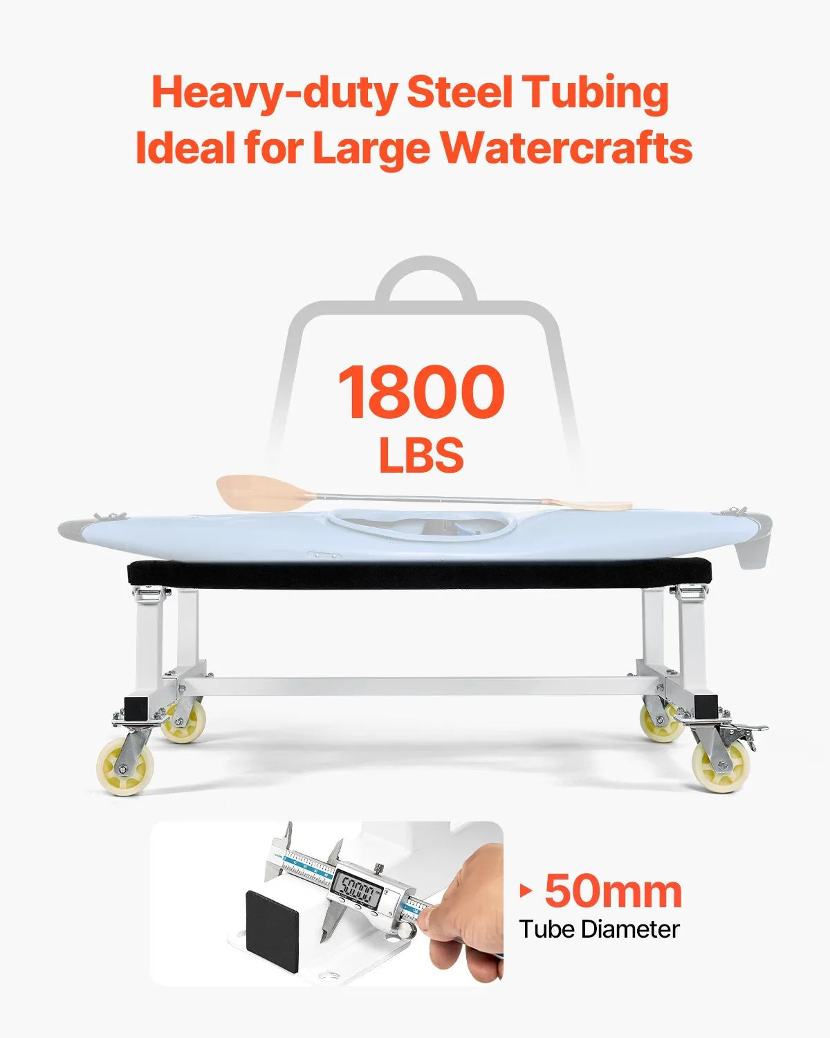 VEVOR Watercraft PWC Dolly Boat 1800 lbs Capacity Jet Ski Stand Storage Cart