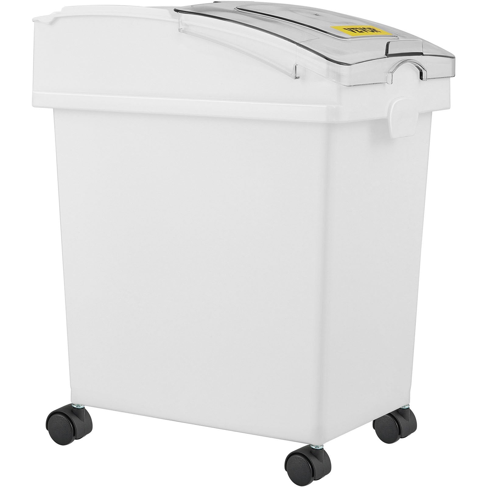 VEVOR Ingredient Bin, 6.6 Gallons Capacity Ingredient Storage Bin, 3 Pcs/Set, PP Material Flour Bins On Wheels, White Shelf Ingredient Bin with Scoop and Sliding Lid, Commercial Storage Bins 