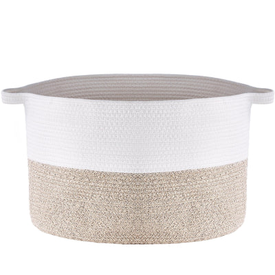 VEVOR Cotton Rope Storage Basket 87L Woven Blanket Basket 20 x 20 x 14 in 