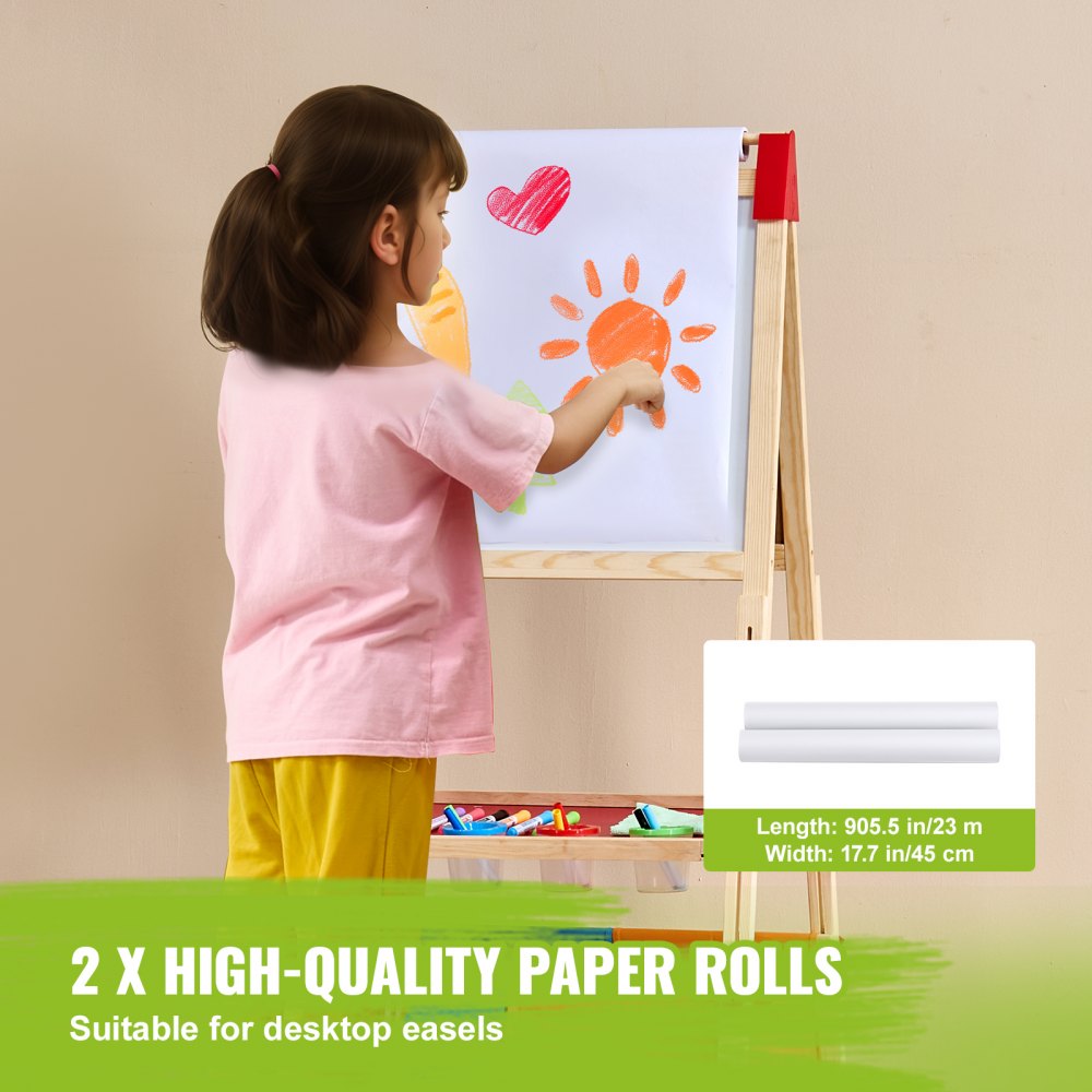 VEVOR Easel Accessory Set Chalk & Markers & Paper Rolls 32PCS for Standing Easel 