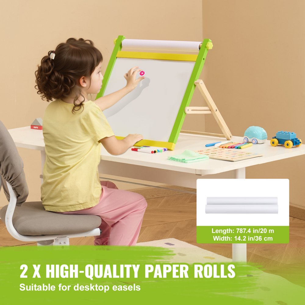 VEVOR Easel Accessory Set Chalk & Markers & Paper Rolls 32PCS for Tabletop Easel 