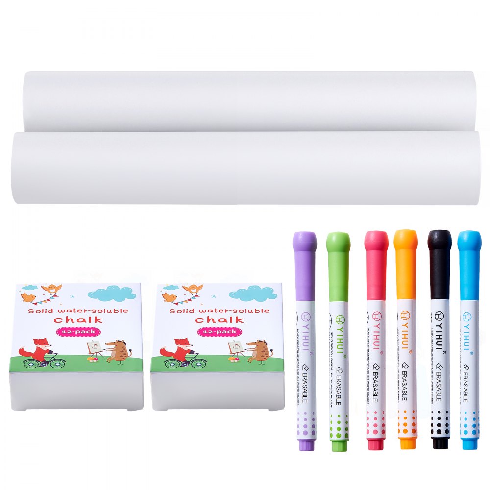 VEVOR Easel Accessory Set Chalk & Markers & Paper Rolls 32PCS for Tabletop Easel 