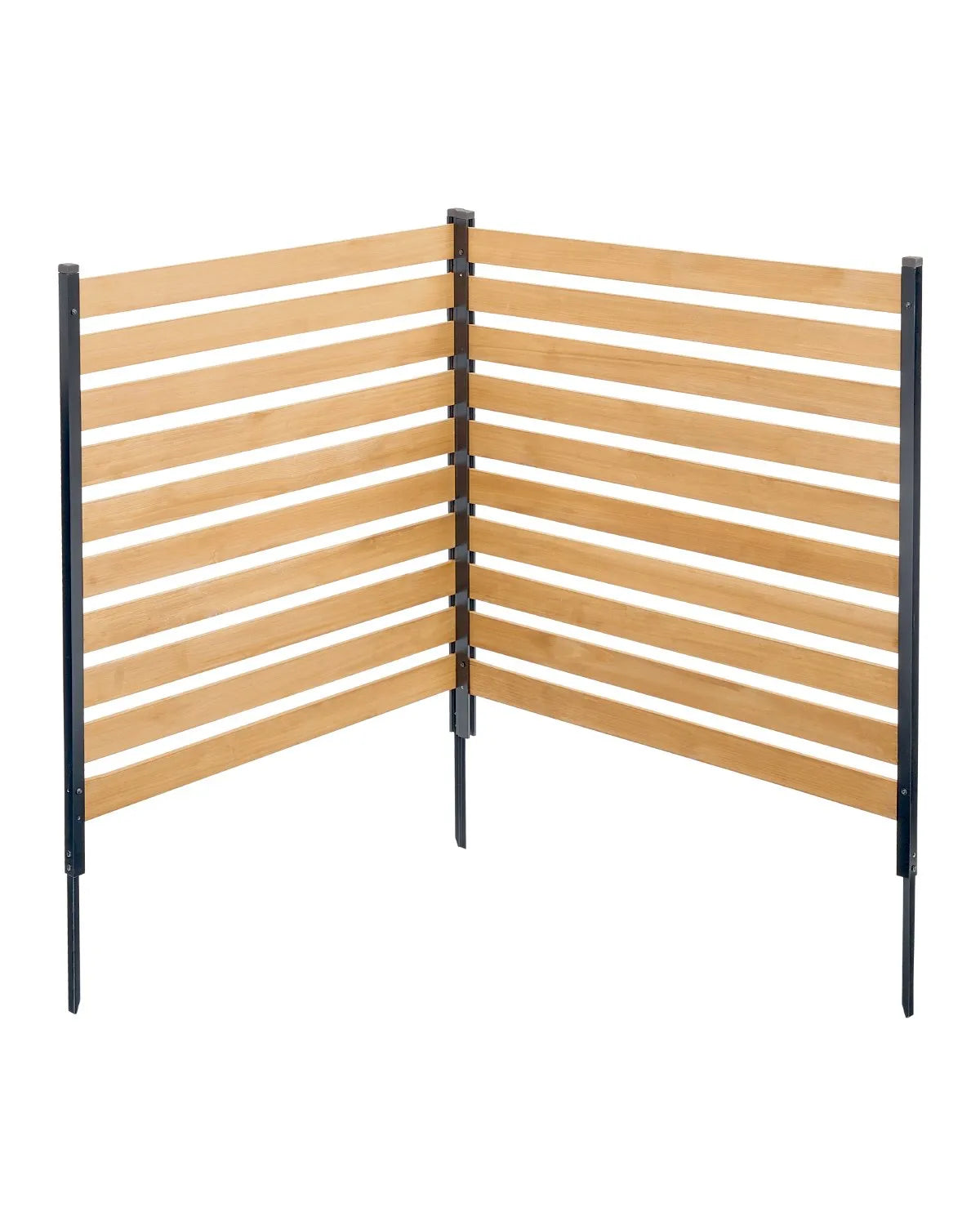 VEVOR Wood Privacy Fence 2 Panels Slatted Air Conditioner Fence 38" W x 42" L