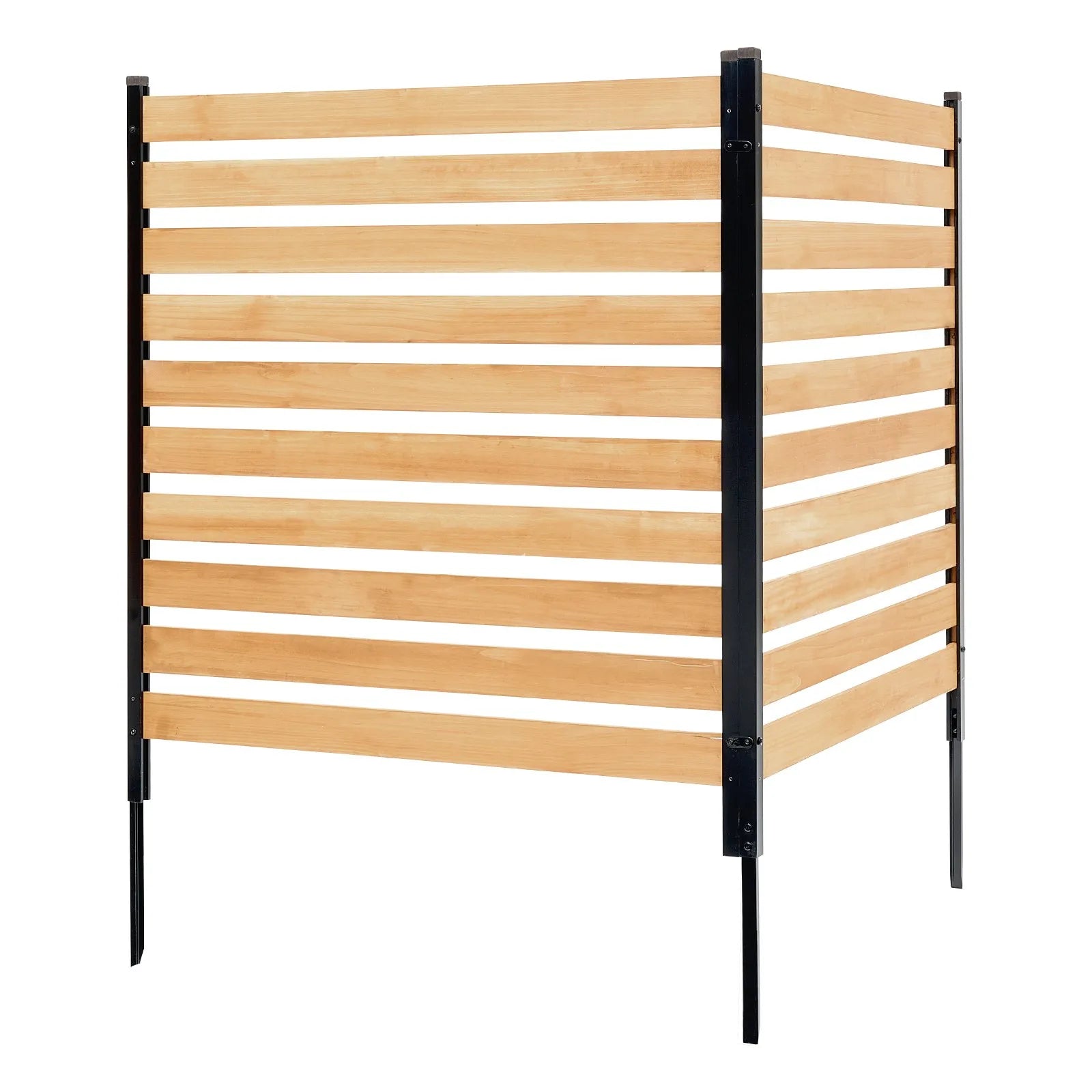 VEVOR Wood Privacy Fence 2 Panels Slatted Air Conditioner Fence 38" W x 42" L