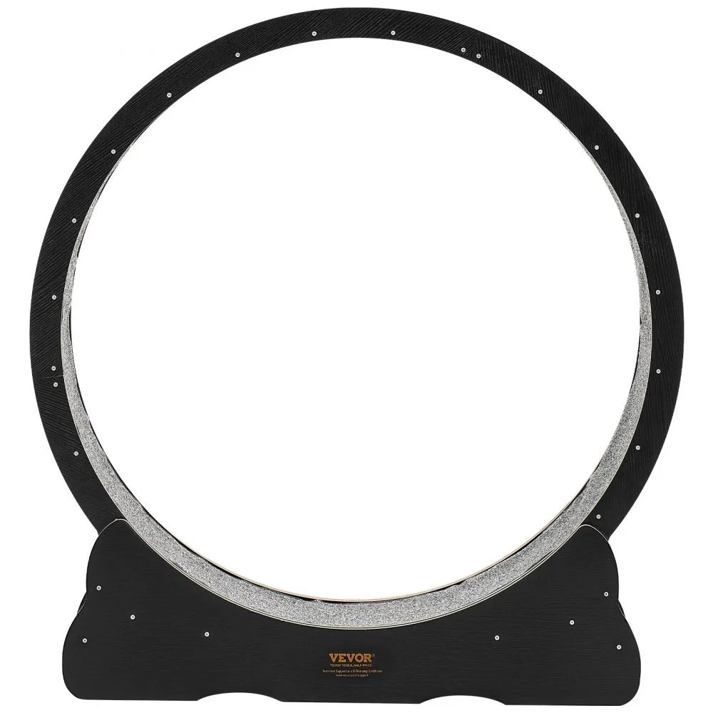VEVOR Cat Exercise Wheel, 48 in Wooden Cat Running Wheel for Indoor Cats up to 28 lbs, Cats Treadmill with Carpeted Runway & Locking Mechanism, Quiet Kitten Sport Toys for Pets Fitness & Health, Black 