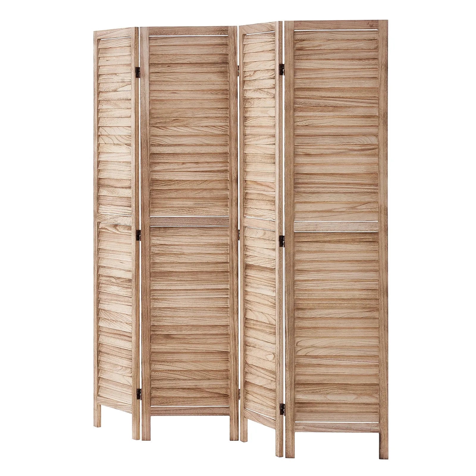 VEVOR Wood Room Divider Wooden Privacy Screen 4 Panel Room Separation Divider