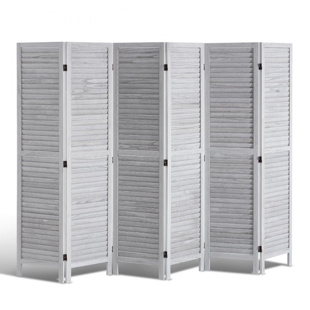 VEVOR Wood Room Divider Wooden Privacy Screen 6 Panel Room Separation Divider 