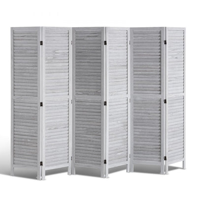 VEVOR Wood Room Divider Wooden Privacy Screen 6 Panel Room Separation Divider 
