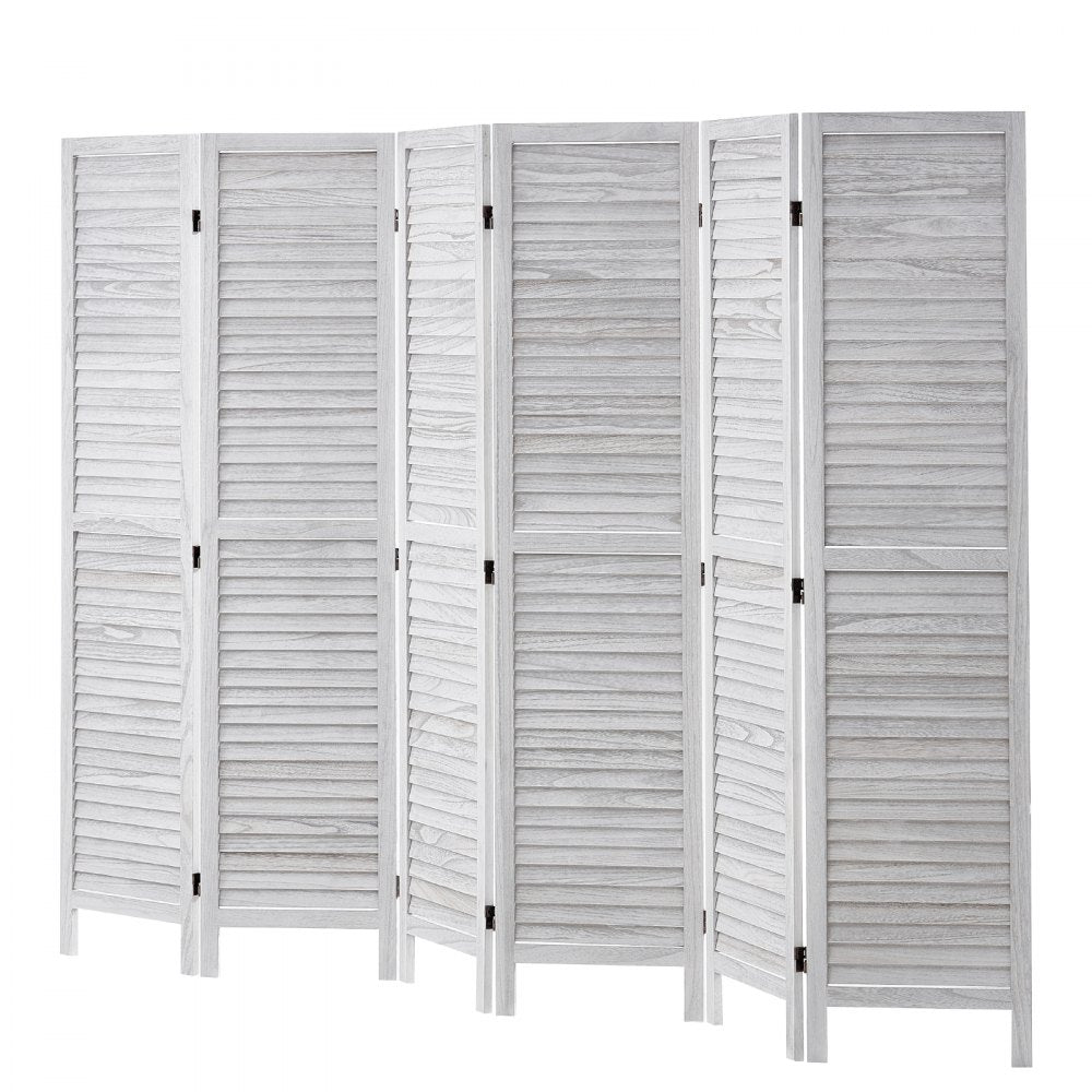 VEVOR Wood Room Divider Wooden Privacy Screen 6 Panel Room Separation Divider 