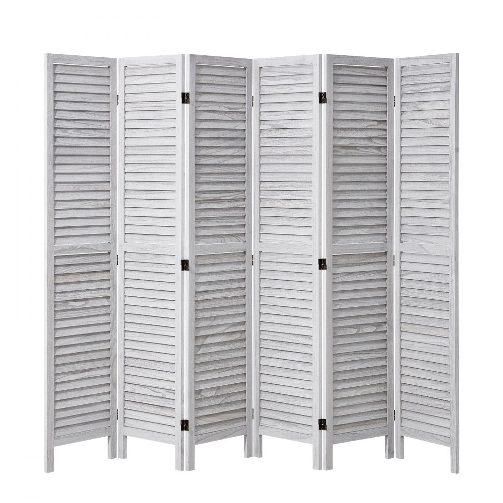 VEVOR Wood Room Divider Wooden Privacy Screen 6 Panel Room Separation Divider 