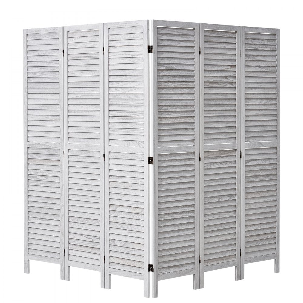 VEVOR Wood Room Divider Wooden Privacy Screen 6 Panel Room Separation Divider 