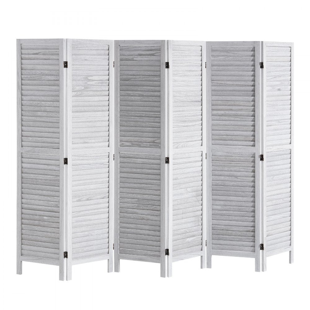 VEVOR Wood Room Divider Wooden Privacy Screen 6 Panel Room Separation Divider 