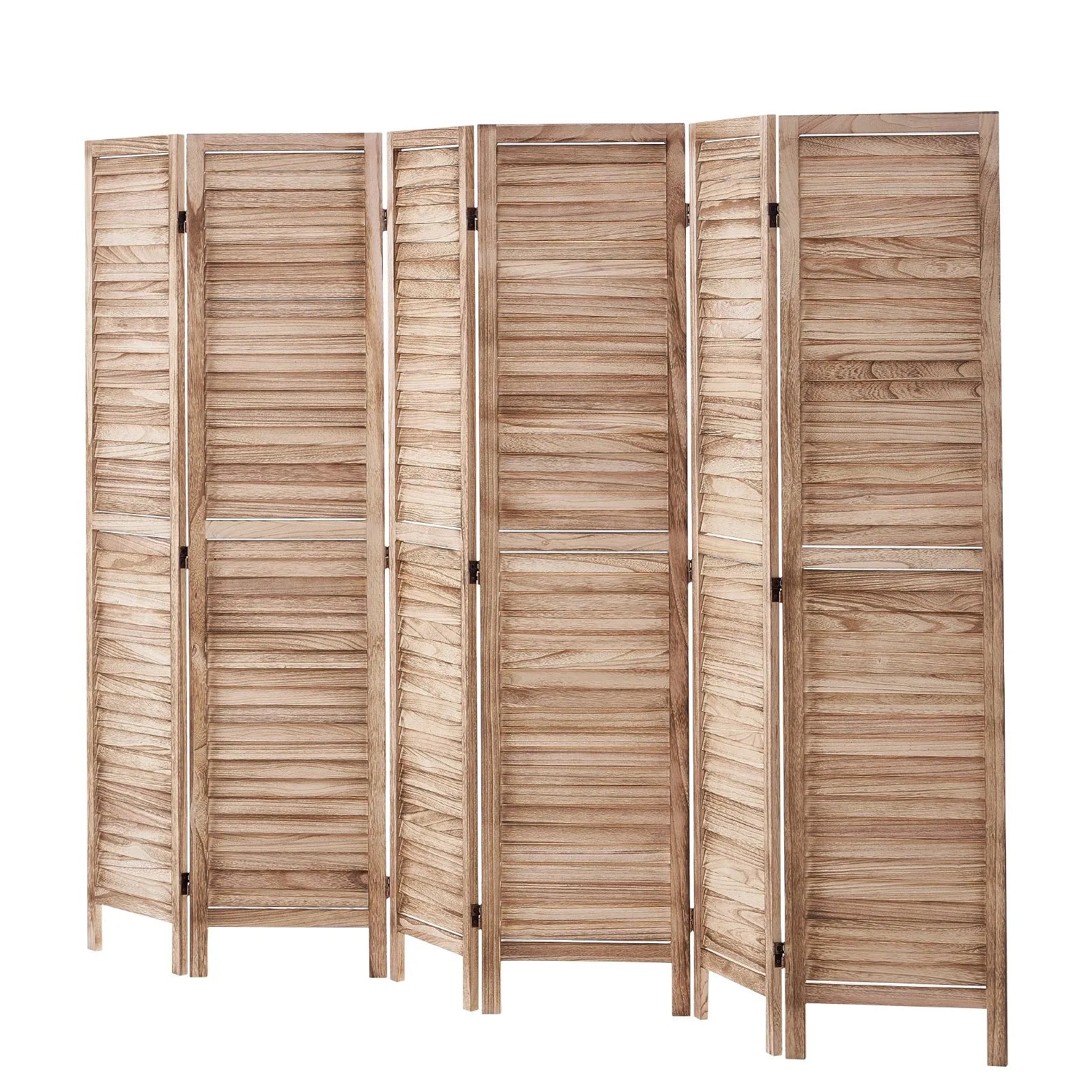 VEVOR Wood Room Divider Portable Wooden Partition 6 Panel for Room Separation