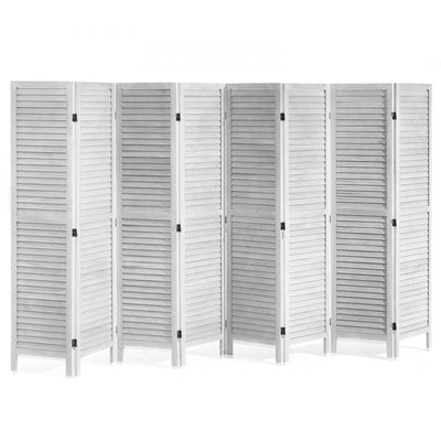 VEVOR Wood Room Divider Wooden Privacy Screen 8 Panel Room Separation Divider 