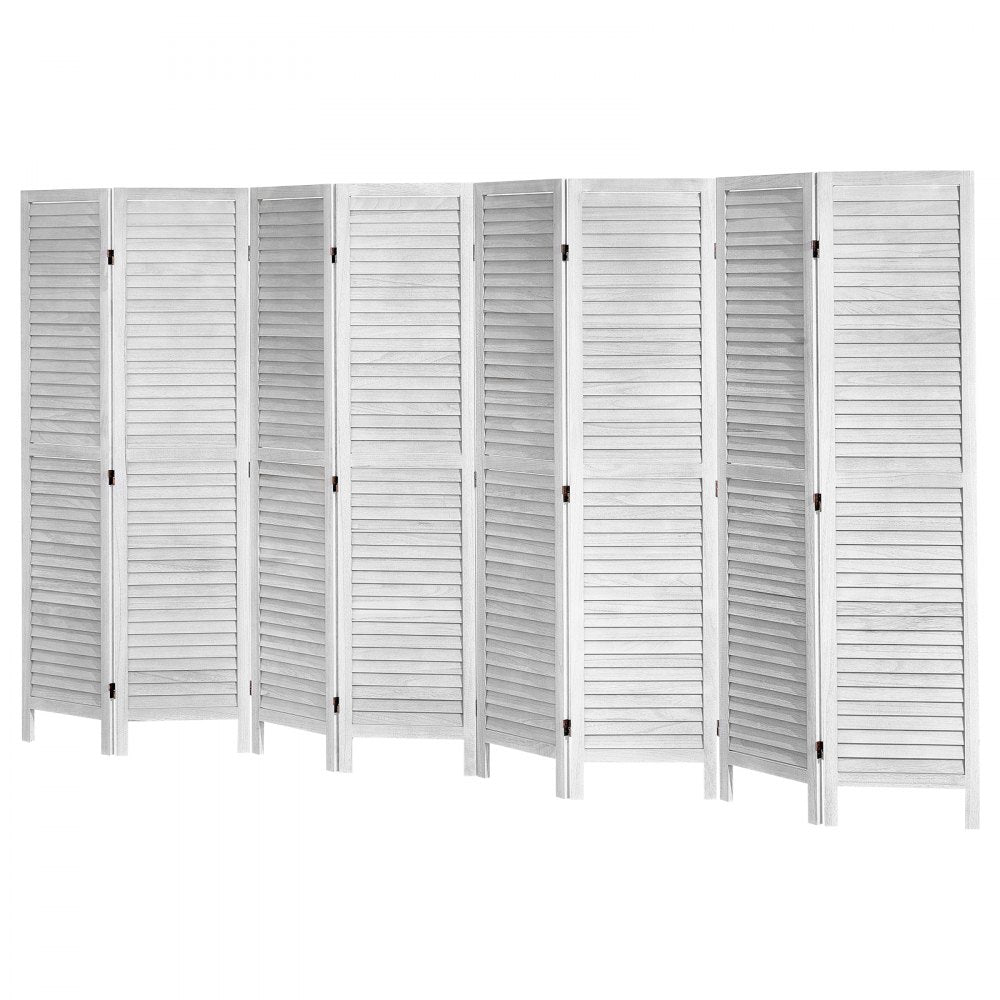 VEVOR Wood Room Divider Wooden Privacy Screen 8 Panel Room Separation Divider 