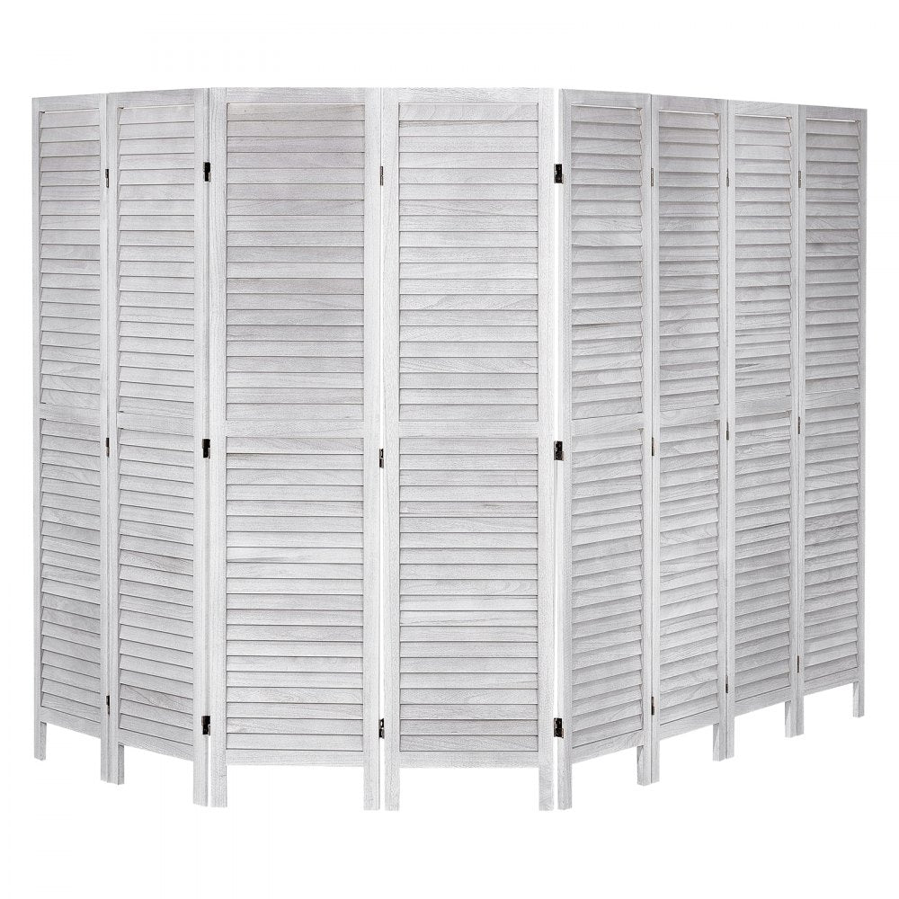VEVOR Wood Room Divider Wooden Privacy Screen 8 Panel Room Separation Divider 