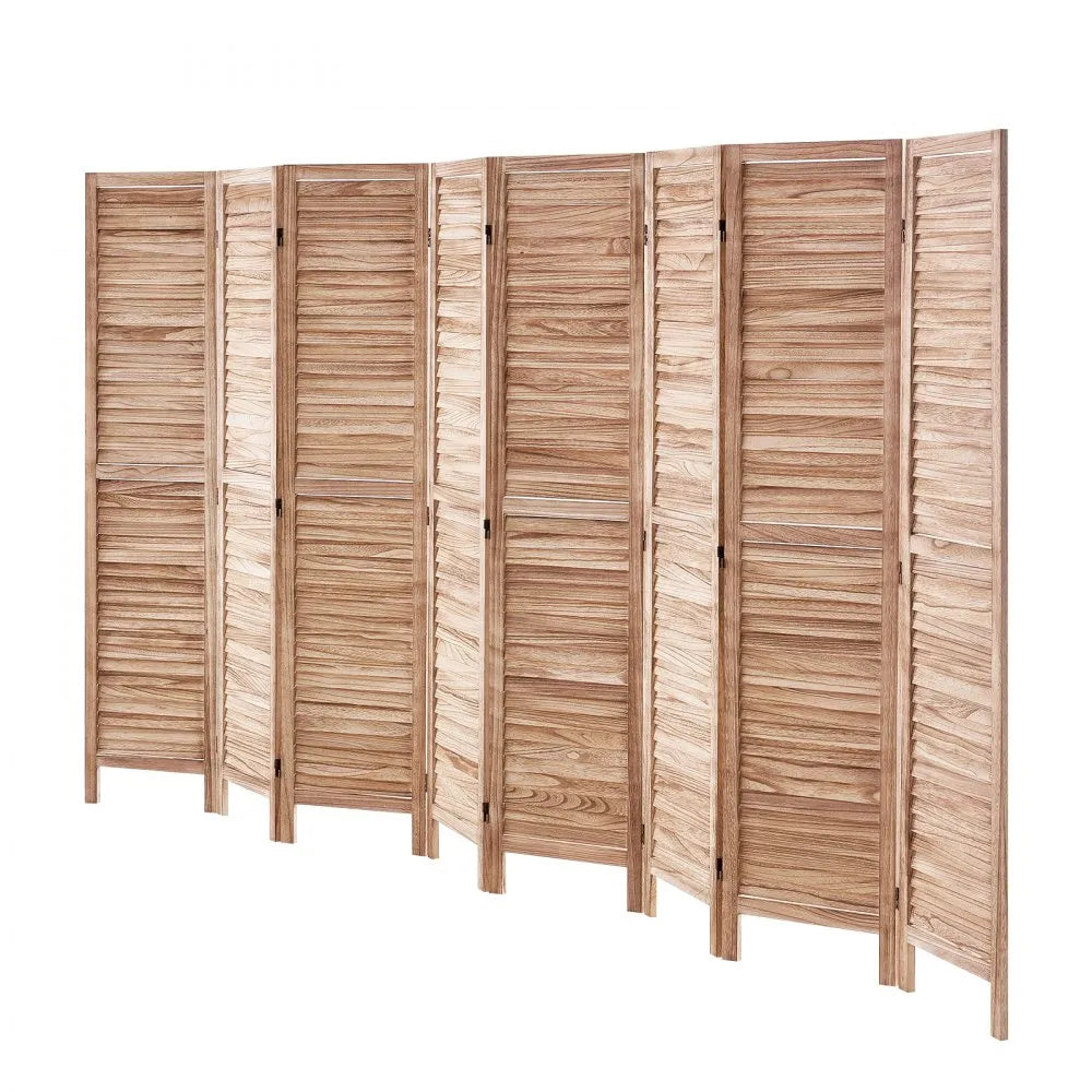 VEVOR Wood Room Divider Wooden Screen 8 Panel for Room Separation Home Office