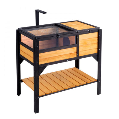 VEVOR Wooden Tortoise House Tortoise Habitat Indoor & Outdoor for Lizards Snakes 