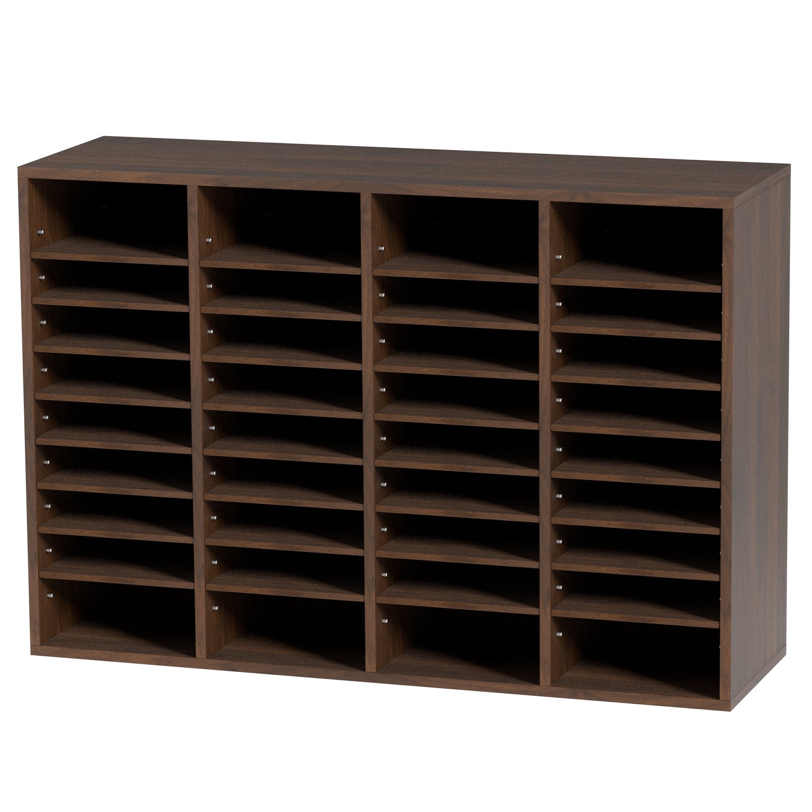 VEVOR Literature Organizers, 36 Compartments Office Mailbox with Adjustable Shelves, Wood Literature Sorter 39.3x12x26.8 inches for Office, Home, Classroom, Mailrooms Organization, EPA Certified Brown 