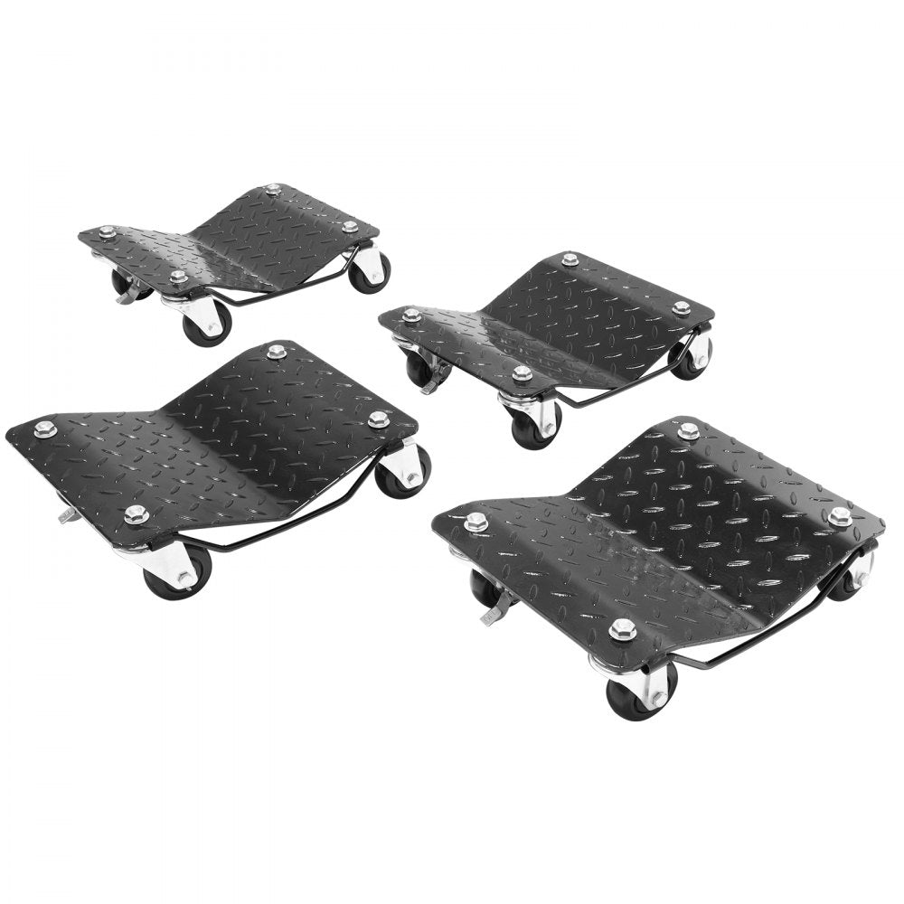 VEVOR Wheel Dolly, 6000 lbs/2722 kg Car Moving Dolly, Wheel Dolly Car Tire Stake Set of 4 Piece, Heavy-duty Car Tire Dolly Cart Moving Cars, Trucks, Trailers, Motorcycles, and Boats 